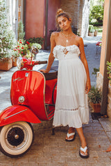 Santa Elena Midi-Kleid Weiß