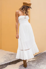 Santa Elena Midi-Kleid Weiß