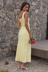 Zitronenpresse Maxikleid Gelb
