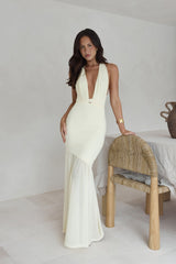 Ocean Winds Neckholder-Maxikleid Gelb
