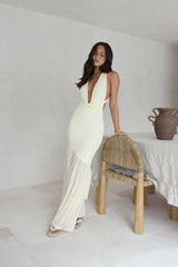 Ocean Winds Neckholder-Maxikleid Gelb