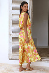 Kissing In The Rain Maxi Dress Yellow