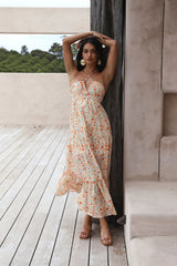 Maxikleid Sommerparadies orange