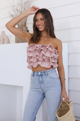 Golden Time Crop Top Pink