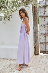 Sommer-Traum Maxikleid Flieder