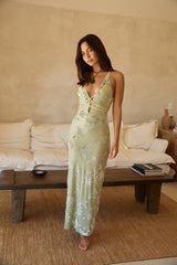 Bambusbrise Maxikleid Salbei