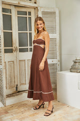 Sienna Breeze Maxi Dress Chocolate Beige