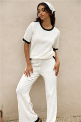 Colder Days Knit Pants White