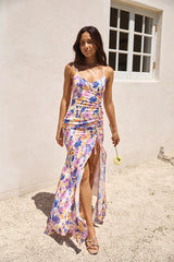 On Your Wishlist Satin Maxi Dress Multi