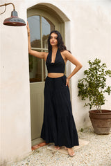 Fancy Evenings Neckholder-Top Schwarz