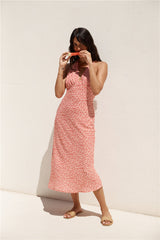 Inseltraum Neckholder-Maxikleid Rot
