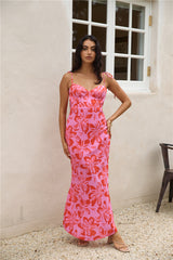 Mallorca Erinnerungen Maxikleid Pink