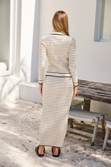 Manhattan Moment Strick-Maxirock Beige