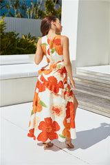 Maxikleid "Tangerine Trees" in Orange