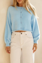 Cloud Nine Fluffy Cardigan Blue