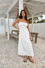 Across The River Maxi Dress White