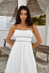 Across The River Maxi Dress White