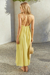 Nicht so kleine Miss Maxi Kleid Gelb
