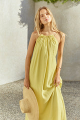 Nicht so kleine Miss Maxi Kleid Gelb