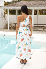 Zitronenkeil One Shoulder Crop Top Grün
