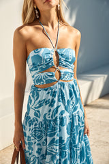 FORTUNATE ONE Aquamarine Maxikleid Blau