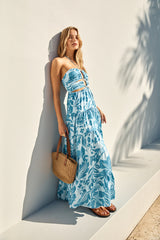 FORTUNATE ONE Aquamarine Maxikleid Blau