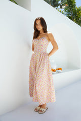 Petal Play Midikleid Rosa