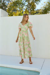 Maxikleid "Blütezeit" Grün