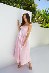 Trägerloses Maxikleid „Mimi Moments“, Pink
