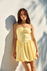 Intimate Evenings Mini-Kleid mit Bubbel-Saum Gelb