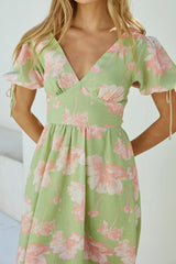 Maxikleid "Blütezeit" Grün