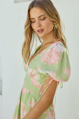 Maxikleid "Blütezeit" Grün