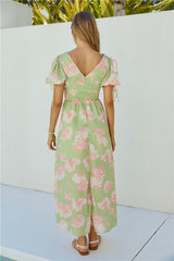 Maxikleid "Blütezeit" Grün