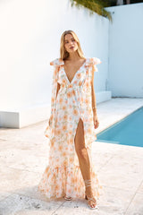 Maxikleid "Schönheit des Frühlings" Weiß
