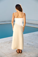 Brunch-Date Midikleid Beige