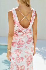 Peach Blossoms Maxi Dress Pink