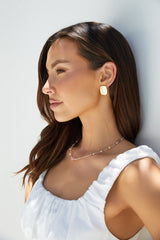 18K Gold Plated Focused Earrings Gold