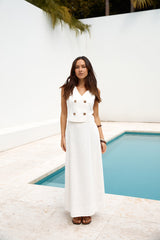 Yolanda Vest Top White