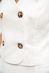Yolanda Vest Top White