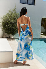 Trägerloses Midikleid „Bliss Cove“ Blau