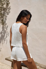 Pearlescent Jewels Shorts Weiß