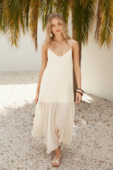 Island Rhythm Maxikleid Beige