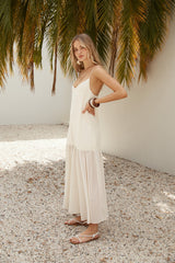Island Rhythm Maxikleid Beige