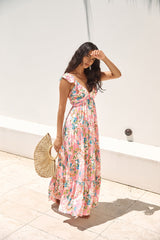 Maxikleid „Blühende Liebe“ – Pink