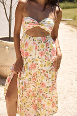 Field Wanderer Strapless Maxi Dress Yellow