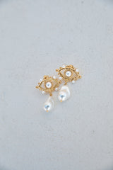 18K Gold Plated Ocean Forest Earrings Gold