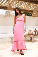 Maxikleid "Cherry On Top" Pink