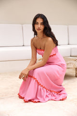 Maxikleid "Cherry On Top" Pink
