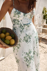 Botanical Dream Midikleid Grün