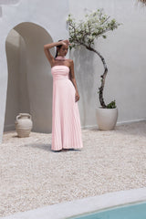 Rosewater Roads Strapless Maxi Dress Blush